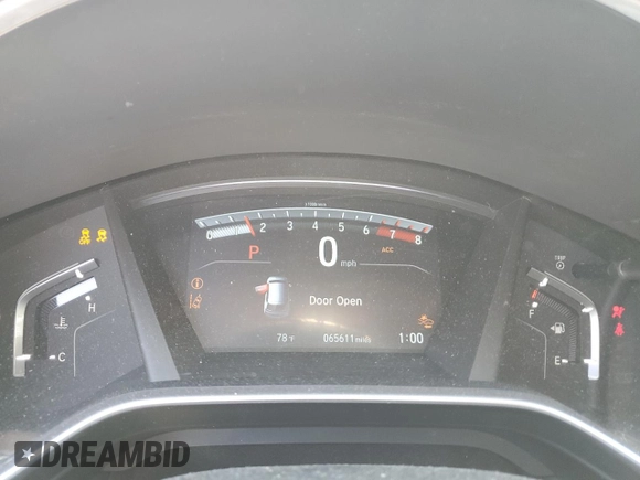 2018 Honda CR-V Touring with VIN 7FARW1H9XJE001467, listed as a Copart auction lot 55222005 with 65,611 mi miles and Salvage title. Bid and sale history available at DreamBid. Image 9.