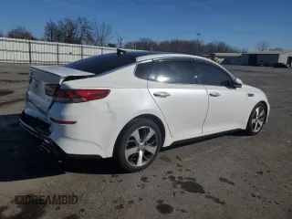 2019 Kia Optima LX with VIN 5XXGT4L36KG361222, listed as a Copart auction lot 49603395 with 38,560 mi miles and Salvage Title. Bid and sale history available at carsss.com. Image 3.
