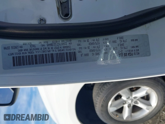 2018 Ram 1500 Express with VIN 3C6RR7KG7JG198449, listed as a IAAI auction lot 41611045 with 101,135 mi miles and . Bid and sale history available at DreamBid. Image 9.