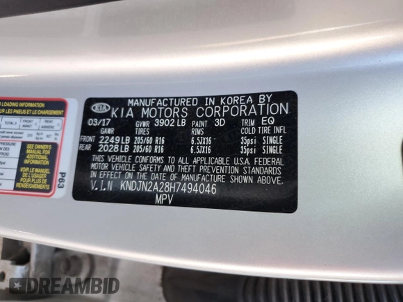 2017 Kia Soul with VIN KNDJN2A28H7494046, listed as a Copart auction lot 53563805 with 88,072 mi miles and Salvage Title. Bid and sale history available at carsss.com. Image 12.