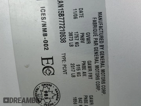 2007 Pontiac G5 GT z VIN 1G2AN15B777210638, wystawiony jako Copart lot #74273904 z przebiegiem 97 608 mil mil oraz Szkoda całkowita • Salvage title. Historia ofert i sprzedaży dostępna na DreamBid. Obrazek 12.