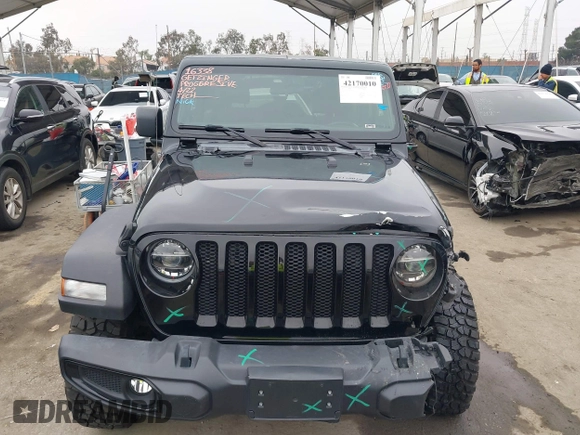 2021 Jeep Wrangler Sport with VIN 1C4GJXAN5MW627228, listed as a IAAI auction lot 42170010 with 56,965 mi miles and . Bid and sale history available at DreamBid. Image 12.