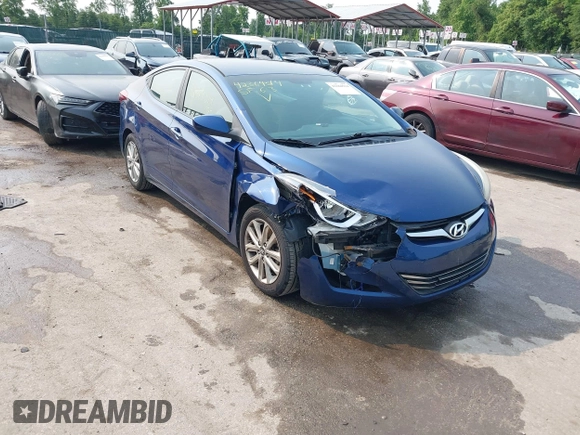 2015 Hyundai Elantra SE z VIN 5NPDH4AE9FH583692, wystawiony jako IAAI lot #42364514 z przebiegiem 156 282 mil mil oraz . Historia ofert i sprzedaży dostępna na DreamBid. Obrazek 1.