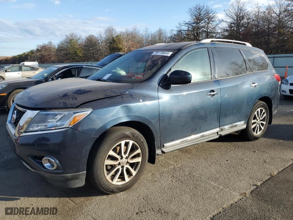 2013 Nissan Pathfinder SL with VIN 5N1AR2MM4DC623110, listed as a Copart auction lot 79173644 with 122,724 mi miles and Non Repairable. Bid and sale history available at carsss.com. Image 1.