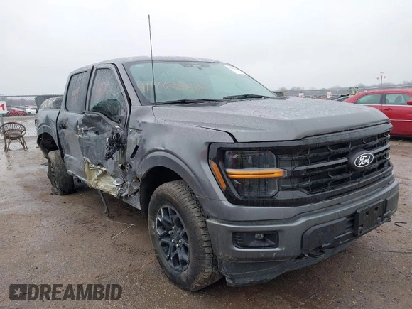2024 Ford F-150 XLT with VIN 1FTFW3L52RKD43637, listed as a IAAI auction lot 41542868 with 29,468 mi miles. Bid and sale history available at carsss.com. Image 1.