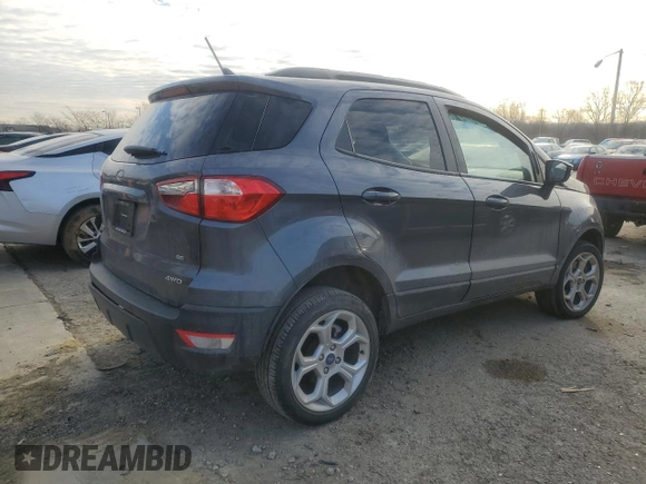 2021 Ford EcoSport SE with VIN MAJ6S3GL3MC440018, listed as a Copart auction lot 47385495 with 40,417 mi miles and Salvage title. Bid and sale history available at DreamBid. Image 3.