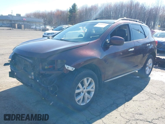 2013 Nissan Murano SV with VIN JN8AZ1MW4DW310576, listed as a IAAI auction lot 41916168 with 192,062 mi miles. Bid and sale history available at carsss.com. Image 2.