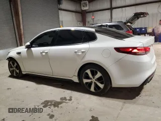 2016 Kia Optima SX Turbo with VIN 5XXGW4L27GG011734, listed as a Copart auction lot 45568905 with 142,900 mi miles and Salvage Title. Bid and sale history available at carsss.com. Image 2.