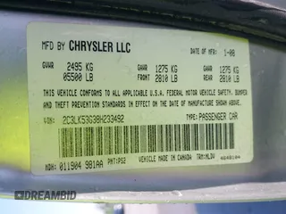 2008 Chrysler 300 Touring with VIN 2C3LK53G38H233492, listed as a IAAI auction lot 42004537 with 200,695 mi miles and . Bid and sale history available at carsss.com. Image 9.