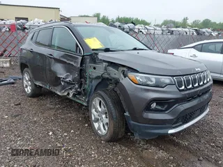 2022 Jeep Compass Limited with VIN 3C4NJDCB0NT132239, listed as a IAAI auction lot 42326962 with 56,278 mi miles and . Bid and sale history available at DreamBid. Image 1.