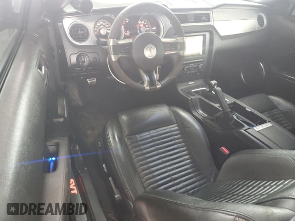 2010 Ford Mustang GT500 with VIN 1ZVBP8JS6A5114864, listed as a Copart auction lot 43198585 with 42,008 mi miles and Salvage title. Bid and sale history available at DreamBid. Image 8.