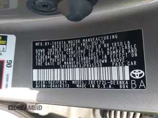 2018 Toyota Corolla L с VIN 5YFBURHEXJP845530, выставлен на аукционе IAAI как лот 42184549 с пробегом 113 379 миль миль и . История ставок и продаж доступна на DreamBid. Изображение 9.