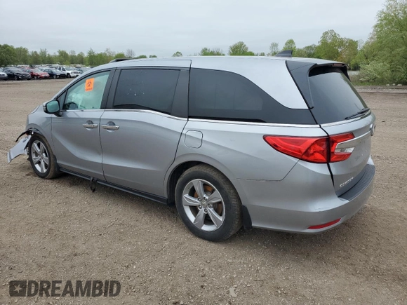 2019 Honda Odyssey EX-L z VIN 5FNRL6H7XKB049729, wystawiony jako Copart lot #55953075 z przebiegiem 129 194 mil mil oraz Szkoda całkowita • Salvage title. Historia ofert i sprzedaży dostępna na DreamBid. Obrazek 2.