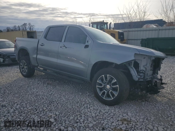 2025 Chevrolet Silverado 1500 with VIN 3GCPKKEK1SG119365, listed as a Copart auction lot 43724235 with 3,439 mi miles and Salvage Title. Bid and sale history available at DreamBid. Image 4.