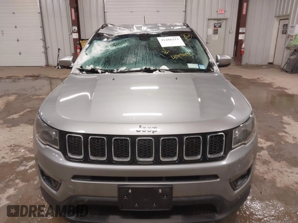 2020 Jeep Compass Latitude with VIN 3C4NJDBB1LT155169, listed as a IAAI auction lot 41486112 with 42,857 mi miles and . Bid and sale history available at DreamBid. Image 12.