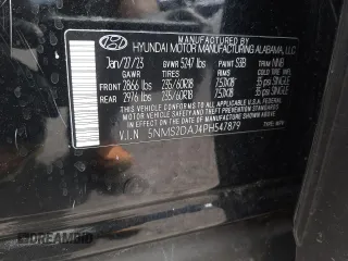 2023 Hyundai Santa Fe SEL z VIN 5NMS2DAJ4PH547879, wystawiony jako Copart lot #52101375 z przebiegiem 53 644 mil mil oraz Szkoda całkowita • Salvage title. Historia ofert i sprzedaży dostępna na DreamBid. Obrazek 13.