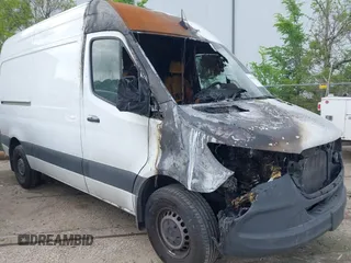2023 Mercedes-Benz Sprinter Cargo with VIN W1Y4KBHY0PT145559, listed as a IAAI auction lot 41939381 with Not Provided miles. Bid and sale history available at carsss.com. Image 1.