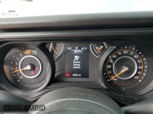 2024 Jeep Wrangler Willys with VIN 1C4PJXDG4RW278583, listed as a Copart auction lot 50951845 with 2,456 mi miles and Salvage Title. Bid and sale history available at carsss.com. Image 9.