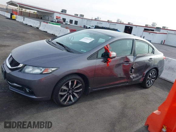 2015 Honda Civic Sedan EX-L with VIN 2HGFB2F97FH532485, listed as a IAAI auction lot 41089736 with 73,706 mi miles. Bid and sale history available at carsss.com. Image 14.