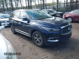 2018 Infiniti QX60 with VIN 5N1DL0MM2JC525983, listed as a IAAI auction lot 41924676 with 219,244 mi miles. Bid and sale history available at carsss.com. Image 1.