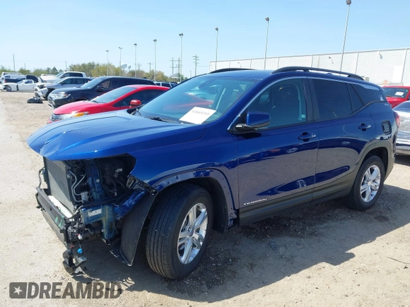 2022 GMC Terrain SLE with VIN 3GKALMEV0NL299267, listed as a IAAI auction lot 41845193 with 9,581 mi miles. Bid and sale history available at carsss.com. Image 2.