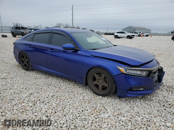 2019 Honda Accord Sport with VIN 1HGCV2E30KA024858, listed as a Copart auction lot 45764745 with 75,895 mi miles and Salvage title. Bid and sale history available at DreamBid. Image 4.