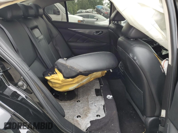 2017 Infiniti Q50 2.0t with VIN JN1CV7AP5HM642787, listed as a Copart auction lot 63081264 with 170,128 mi miles and Salvage Title. Bid and sale history available at carsss.com. Image 10.