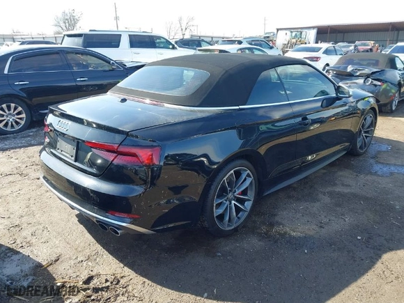 2018 Audi S5 Cabriolet Prestige with VIN WAU24GF53JN007356, listed as a IAAI auction lot 41525257 with 57,131 mi miles. Bid and sale history available at carsss.com. Image 4.