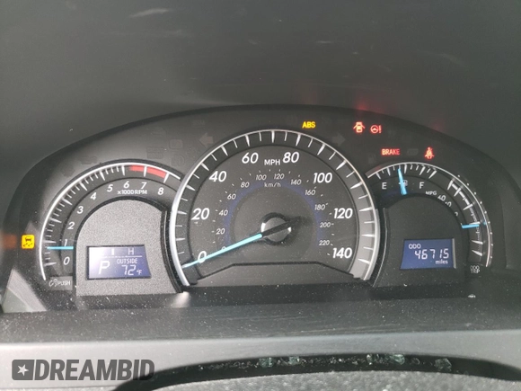 2012 Toyota Camry SE with VIN 4T1BK1FK9CU510986, listed as a Copart auction lot 43035964 with 46,715 mi miles and Salvage Title. Bid and sale history available at carsss.com. Image 9.