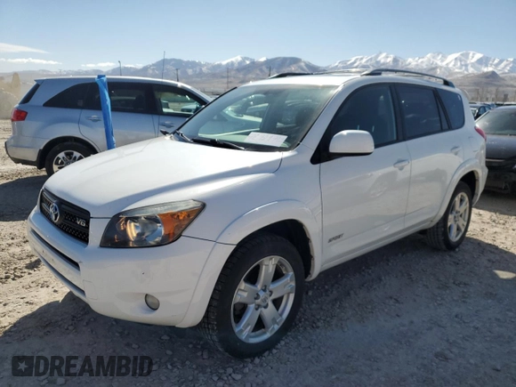 2007 Toyota RAV4 Sport with VIN JTMBK32V975020452, listed as a Copart auction lot 48729795 with 122,853 mi miles and Salvage Title. Bid and sale history available at carsss.com. Image 1.