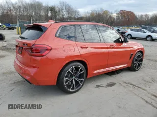2020 BMW X3 M Competition with VIN 5YMTS0C06LLT10571, listed as a Copart auction lot 78605404 with 0 mi miles and Salvage Title. Bid and sale history available at carsss.com. Image 3.