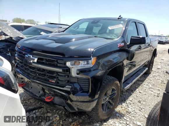 2023 Chevrolet Silverado 1500 LT Trail Boss with VIN 3GCUDFED0PG109052, listed as a Copart auction lot 52438905 with 28,030 mi miles and Salvage Title. Bid and sale history available at DreamBid. Image 1.
