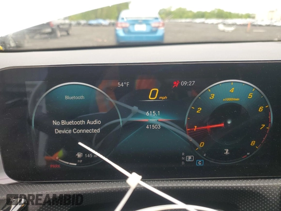 2021 Mercedes-Benz CLA 250 with VIN W1K5J4HB6MN176338, listed as a Copart auction lot 57954255 with 41,503 mi miles and Salvage title. Bid and sale history available at DreamBid. Image 9.