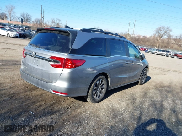 2023 Honda Odyssey EX-L with VIN 5FNRL6H68PB070545, listed as a IAAI auction lot 41331357 with 13,448 mi miles. Bid and sale history available at carsss.com. Image 4.