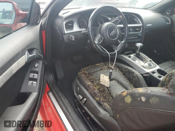 2016 Audi A5 Premium Plus with VIN WAUM2AFH6GN006703, listed as a Copart auction lot 74889044 with 0 mi miles and Non Repairable. Bid and sale history available at carsss.com. Image 8.