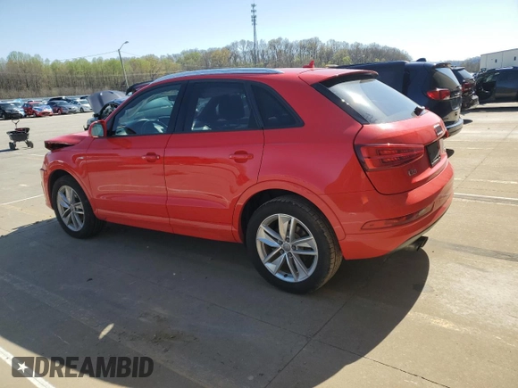 2018 Audi Q3 Premium with VIN WA1ECCFS7JR030191, listed as a Copart auction lot 52541035 with 82,903 mi miles and Salvage title. Bid and sale history available at DreamBid. Image 2.