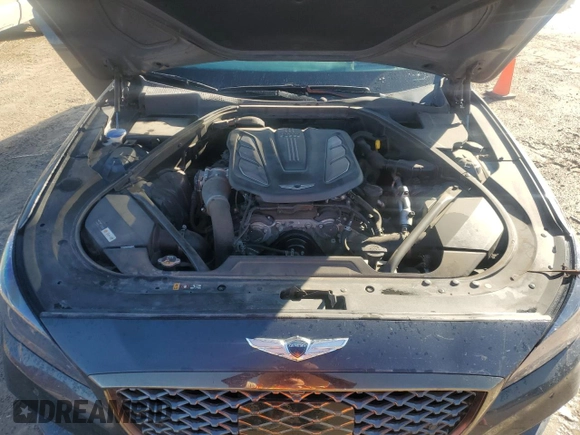 2018 Genesis G80 Sport with VIN KMHGN4JB5JU219162, listed as a Copart auction lot 79851474 with 58,056 mi miles and Salvage Title. Bid and sale history available at DreamBid. Image 12.
