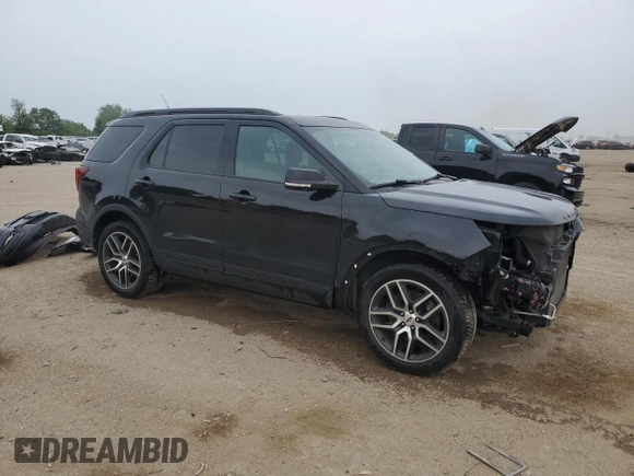 2019 Ford Explorer Sport z VIN 1FM5K8GT8KGA85349, wystawiony jako Copart lot #60400925 z przebiegiem 125 765 mil mil oraz Szkoda całkowita • Salvage title. Historia ofert i sprzedaży dostępna na DreamBid. Obrazek 4.