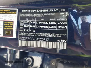 2014 Mercedes-Benz GL 450 с VIN 4JGDF7CE6EA325717, выставлен на аукционе IAAI как лот 42567112 с пробегом 131 186 миль миль и . История ставок и продаж доступна на DreamBid. Изображение 9.
