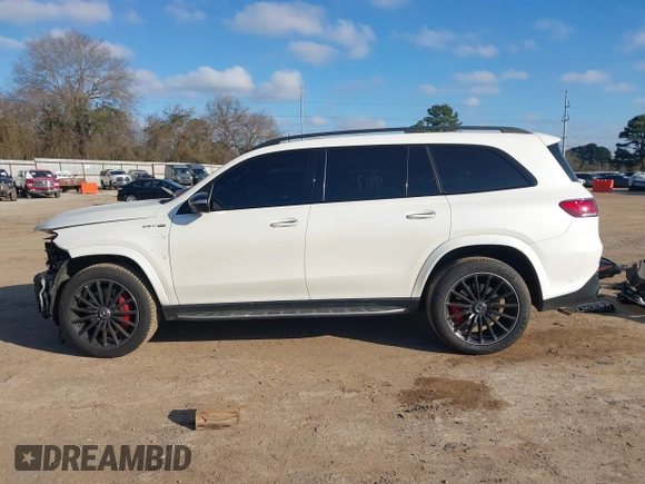 2021 Mercedes-Benz GLS 63 AMG with VIN 4JGFF8KE7MA432743, listed as a IAAI auction lot 41621423 with 65,225 mi miles and . Bid and sale history available at DreamBid. Image 15.