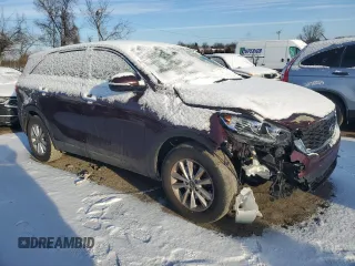 2019 Kia Sorento LX with VIN 5XYPGDA58KG475467, listed as a Copart auction lot 43527405 with 124,337 mi miles and Salvage Title. Bid and sale history available at carsss.com. Image 4.