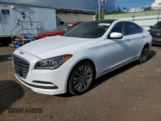 2015 Hyundai Genesis 3.8L with VIN KMHGN4JEXFU073049, listed as a Copart auction lot 68503014 with 113,609 mi miles and Salvage Title. Bid and sale history available at carsss.com. Image 1.