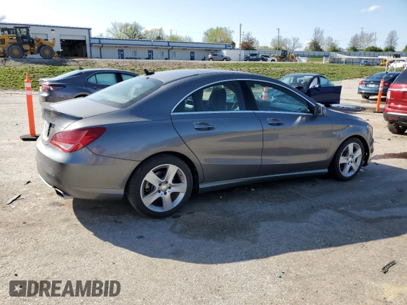 2015 Mercedes-Benz CLA 250 with VIN WDDSJ4EB0FN182842, listed as a Copart auction lot 51841195 with 14,190 mi miles and Clean Title. Bid and sale history available at DreamBid. Image 3.