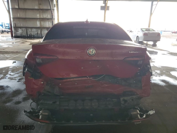 2018 Alfa Romeo Giulia with VIN ZARFAEBNXJ7567280, listed as a Copart auction lot 45351135 with 87,908 mi miles and Salvage Title. Bid and sale history available at carsss.com. Image 6.