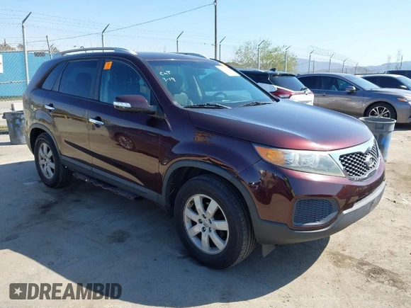 2012 Kia Sorento LX with VIN 5XYKT4A27CG280165, listed as a IAAI auction lot 41851408 with 119,218 mi miles. Bid and sale history available at carsss.com. Image 1.
