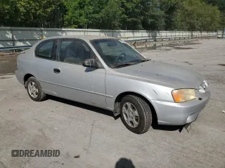 2002 Hyundai Accent GL with VIN KMHCG35C62U170660, listed as a Copart auction lot 49396344 with 145,942 mi miles and Salvage Title. Bid and sale history available at carsss.com. Image 4.