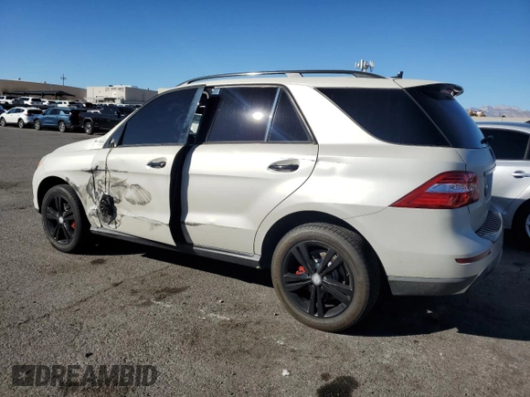 2015 Mercedes-Benz M ML 350 with VIN 4JGDA5JB1FA601587, listed as a Copart auction lot 46361785 with 140,942 mi miles and Salvage Title. Bid and sale history available at carsss.com. Image 2.