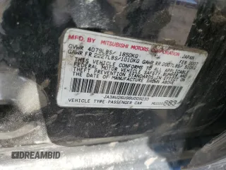 2008 Mitsubishi Lancer DE with VIN JA3AU26U98U009233, listed as a Copart auction lot 58569415 with Not provided miles and Clean title. Bid and sale history available at DreamBid. Image 12.