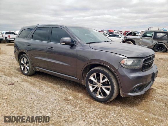 2014 Dodge Durango R/T with VIN 1C4SDJCT5EC594213, listed as a Copart auction lot 59117975 with 160,029 mi miles and Clean title. Bid and sale history available at DreamBid. Image 4.