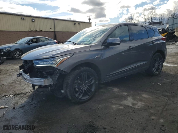 2020 Acura RDX w/A-Spec Pkg with VIN 5J8TC2H60LL041127, listed as a Copart auction lot 43504365 with 75,660 mi miles and Salvage Title. Bid and sale history available at carsss.com. Image 1.